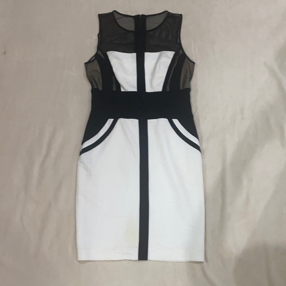 Cache Black & White Dress